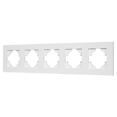 Рамка на 5 постов пластиковая Arlight FRM-PERIO-PL-5-WH 049762