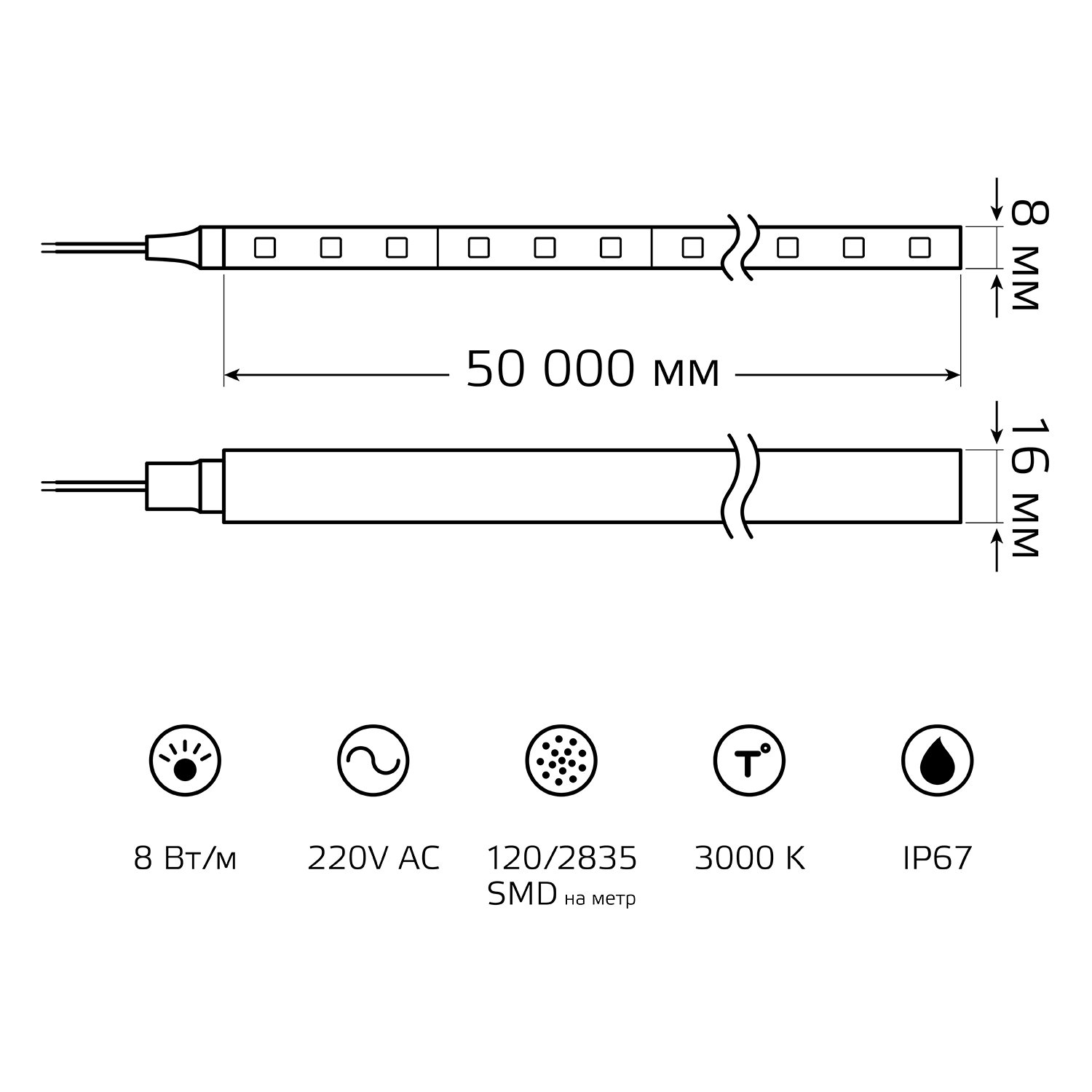 Линейный потолочный светильник Gauss Shop Lighting 883625248