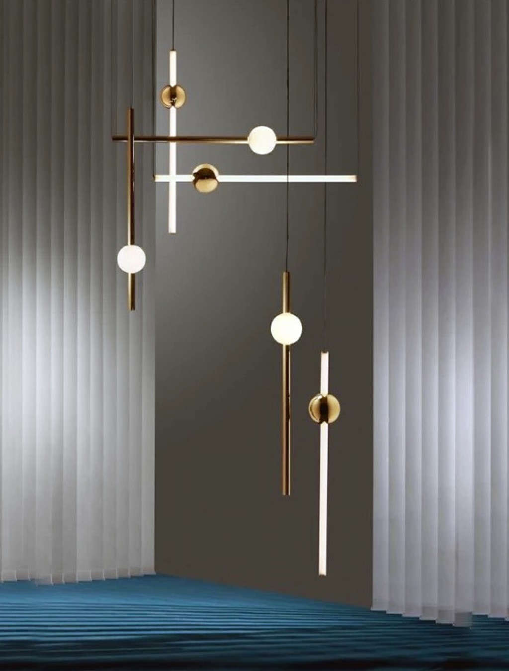 Подвесной светильник Delight Collection Orion 10053P/B1 gold