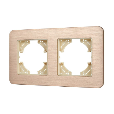 Рамка на 2 поста алюминиевая Arlight FRM-AKIRY-AL-2-GD 049726