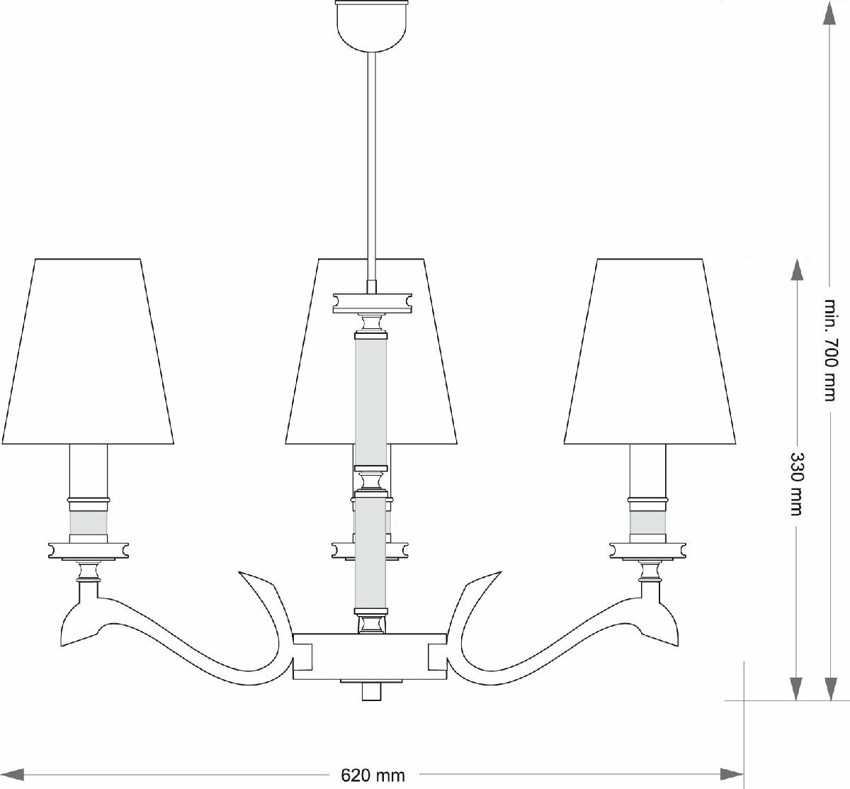 Люстра на штанге Kutek Sparone SPA-ZW-3(N/A)