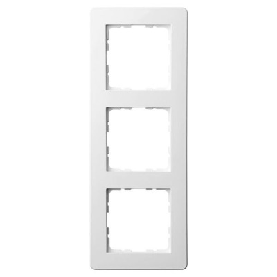 Рамка Jasmart G-Flex 3-постовая белый глянцевый поликарбонат G1103W