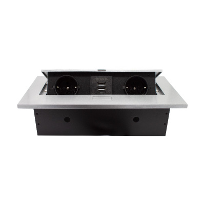 Блок розеток MX-226 (J) (2 секции полуавтоматический 2 USB с кабелем питания) Mebax 00-00002884