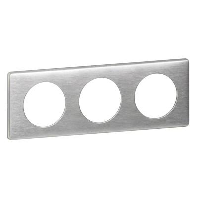 Рамка 3-постовая Legrand Celiane алюминий 068923