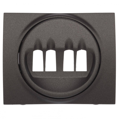 Лицевая панель Legrand Galea Life двойной розетки акустических систем темная бронза 771225