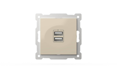 Розетка USB 5V 2,1A 2-я ELBI Zena Vega 609-010300-143