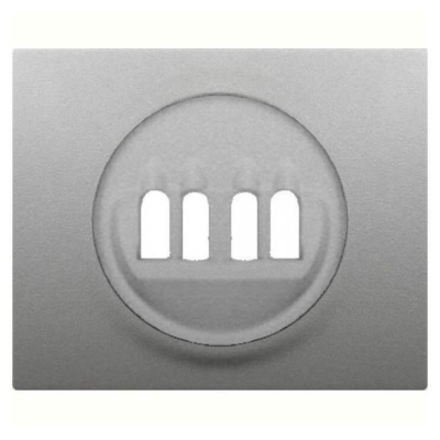 Лицевая панель Legrand Galea Life двойной розетки акустических систем алюминий 771325