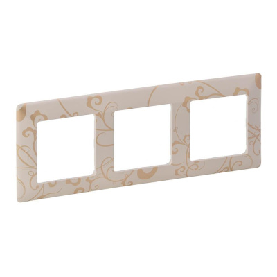 Рамка 3-постовая Legrand Valena Life Ампир бежевый 754113
