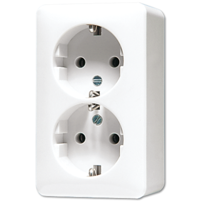 Розетка 2K+З двухместная Jung 6020AWW