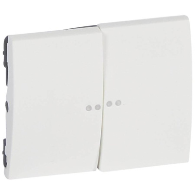 Клавиша Legrand Galea Life выключателя двойная с индикацией белая 771079