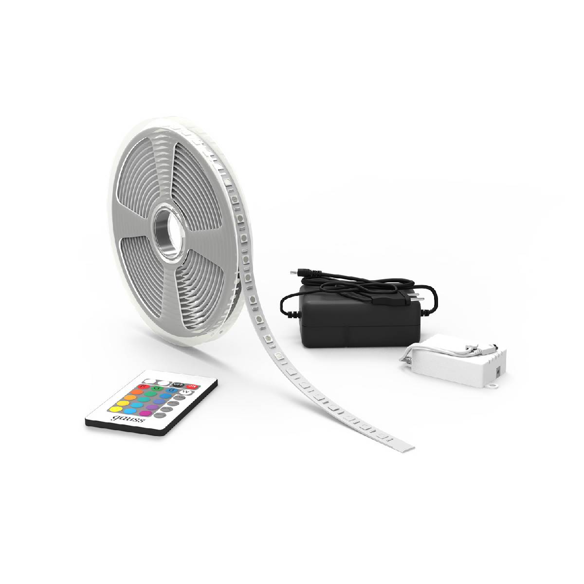 Светодиодная лента Gauss Basic 12В 5050 10Вт/м RGB 5м IP20 BT042