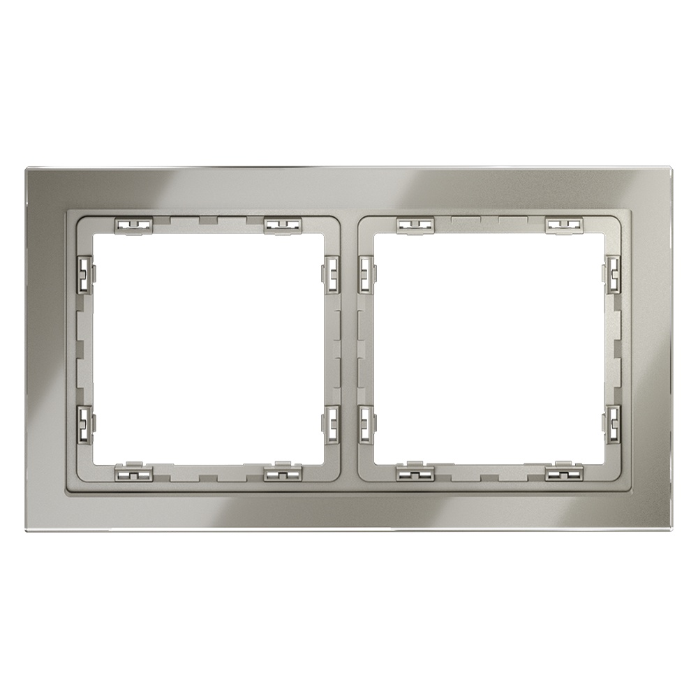 Рамка на 2 поста Voltum S70 VLS110204 (шелк, стекло)