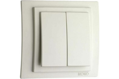 Выключатель двухклавишный Mono Electric Despina-Larissa 10А 250В слоновая кость 500-000125-102
