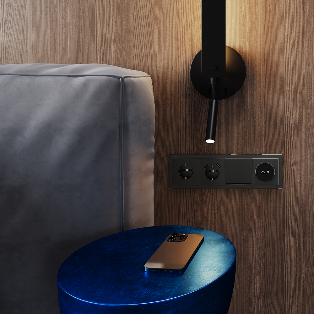 Рамка на 4 поста Voltum S70 VLS110406 (титан, стекло)