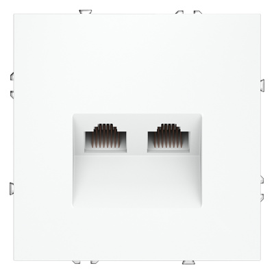 Розетка компьютерная двойная Voltum S70 VLS060202 (белый матовый)