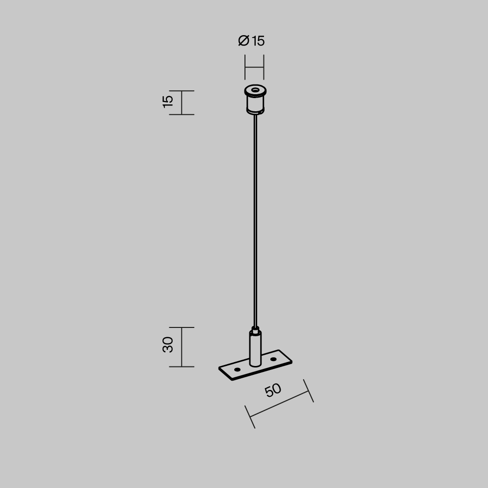 Гибкий подвес для уличной трековой системы Maytoni Elasity IP O-TR001-PB-H2M