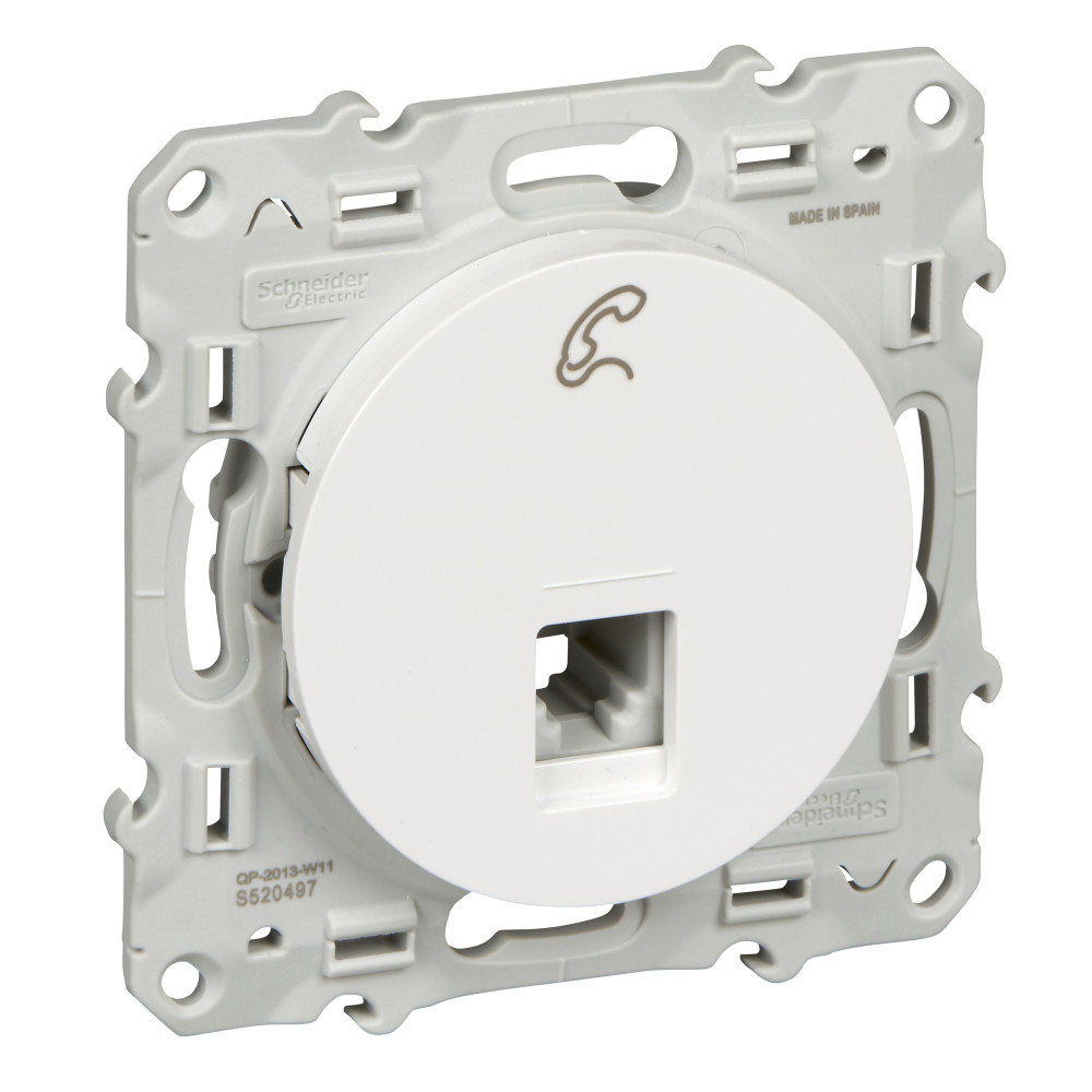 Розетка телефонная RJ12 Schneider Electric Odace S52R497