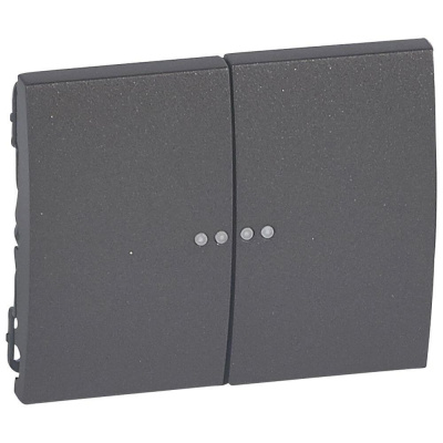 Клавиша Legrand Galea Life выключателя двойная с индикацией темная бронза 771279