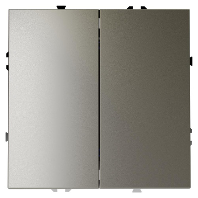 Выключатель с самовозвратом двухклавишный Voltum S70 VLS020604 (шелк)