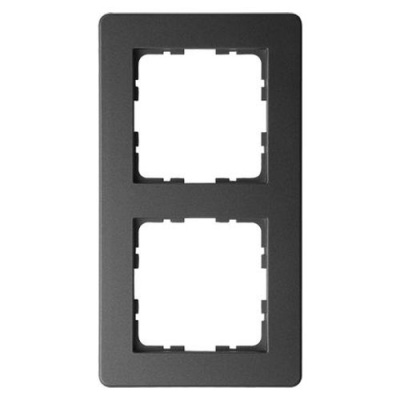 Рамка Jasmart G-Flex 2-постовая черный матовый (soft touch) поликарбонат G1102PB