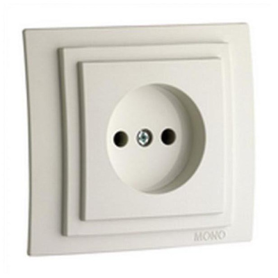 Розетка без земли Mono Electric Despina-Larissa 16А 250В слоновая кость 500-000122-116