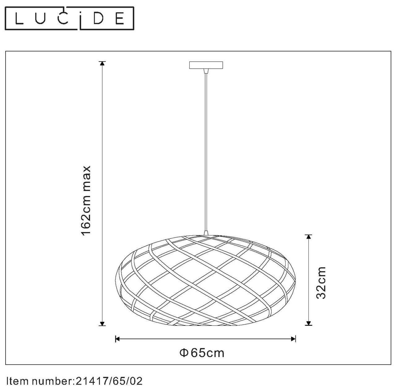 Подвесной светильник Lucide WOLFRAM 21417/65/02
