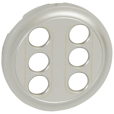 Лицевая панель Legrand Celiane розетки аудио/видео 2xRCA титановая 068514