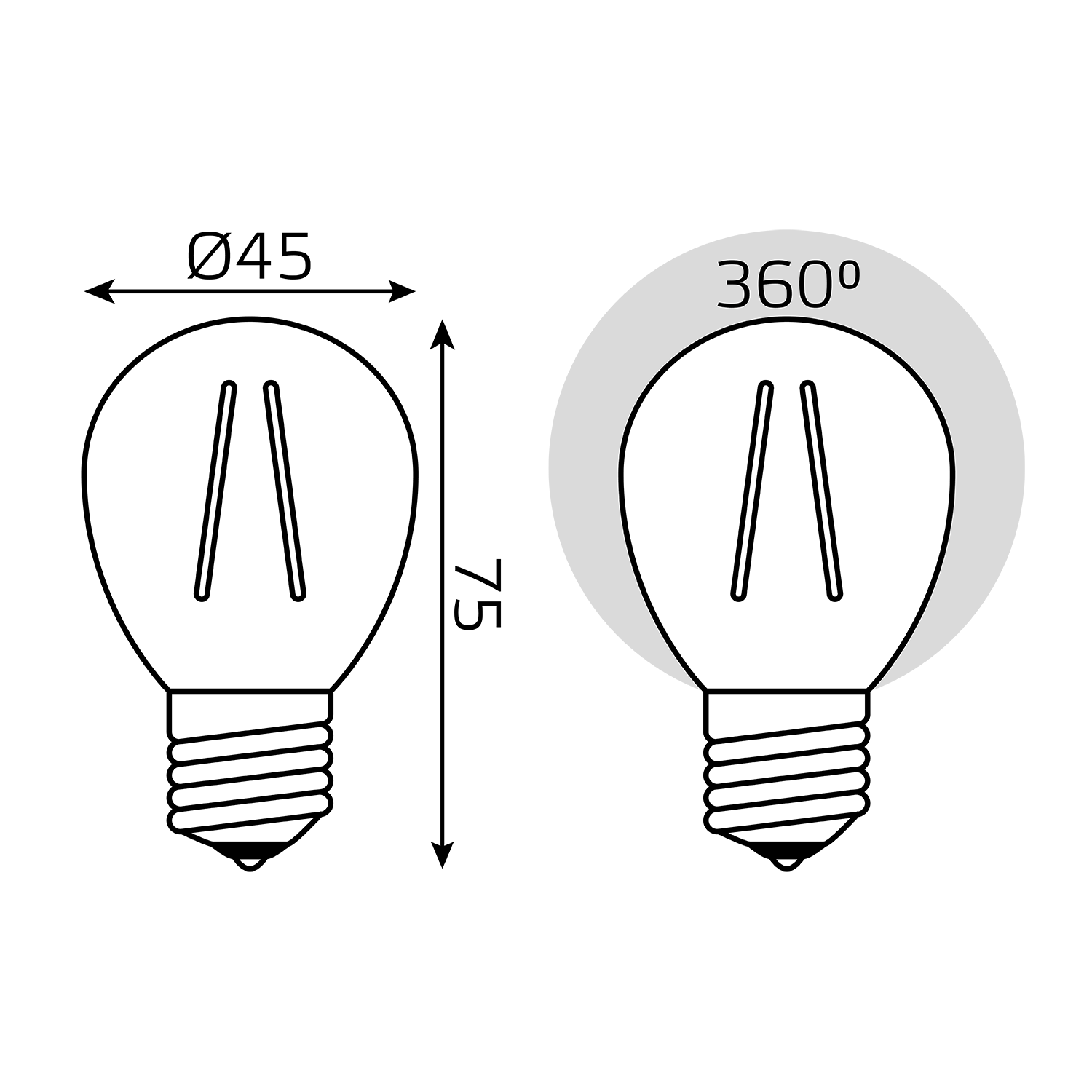 Лампа светодиодная Gauss Basic Filament E27 5,5W 2700K 1051216T
