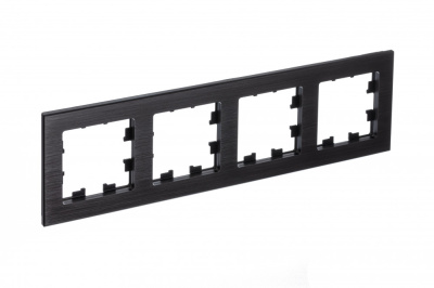Рамка 4-ая Systeme Electric AtlasDesign Nature Металл оникс ATN312304