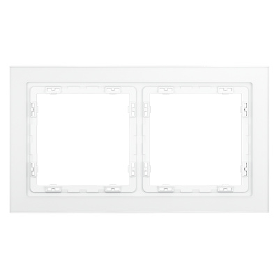 Рамка на 2 поста Voltum S70 VLS110202 (белый,матовый,стекло)