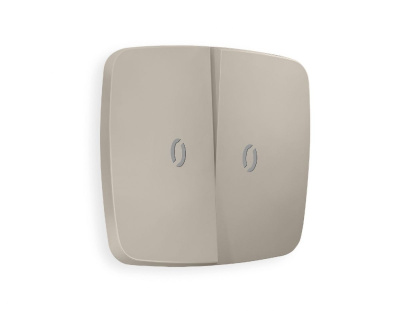 Лицевая панель для выключателя двухклавишного с подсветкой Ambrella Volt Omega OP3640