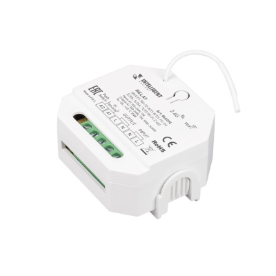 Релейный модуль Arlight SMART-701-72-WTI-WTO-PS-IN (230V, 1x15A, TUYA Wi-Fi, 2.4G) 046074