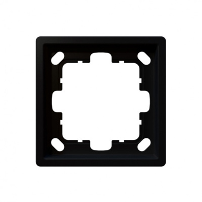 Рамка серия FD 1-постовая, цвет Черный матовый (soft touch) Jasmart FD1001PBM