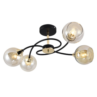 Люстра на штанге Seven Fires Aivor SF3364/4C-BK-FGD-AM