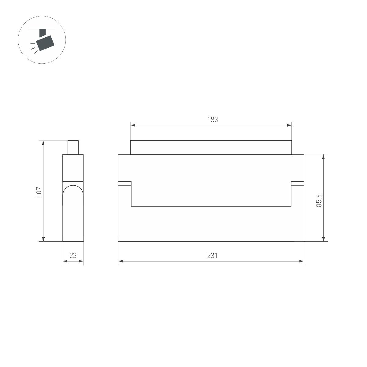 Трековый светильник Arlight Mag-Orient-Laser-Fold-S230-12W Warm3000 034643(1)