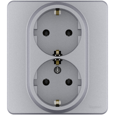 Розетка двойная с/з Legrand Inspiria 673752