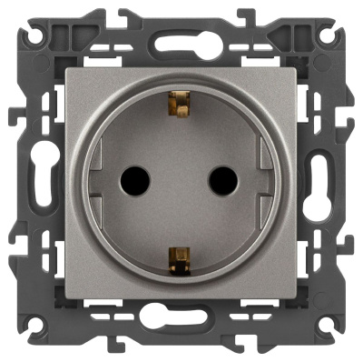 Розетка 2P+E Schuko со шторками Эра Elegance 14-2102-16 Б0065806