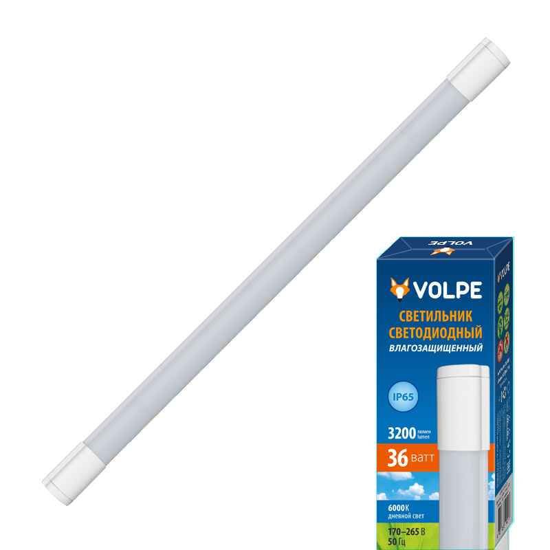 Потолочный светодиодный светильник (UL-00002582) Volpe ULT-Q218 36W/DW IP65 White