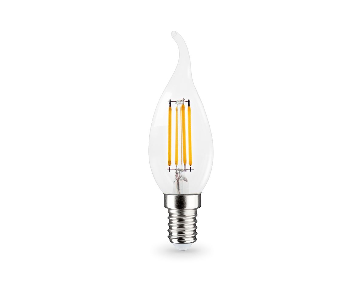 Филаментная светодиодная лампа Ambrella Light Bulbing E14 11W 4000K свеча на ветру 351124