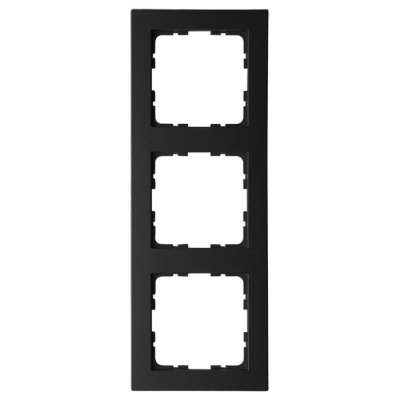 Рамка Jasmart G-Classic 3-постовая черный матовый (soft touch) поликарбонат G1003PB