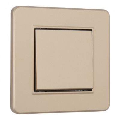 Выключатель одноклавишный Arte Milano SET16-1-30-1 shampan