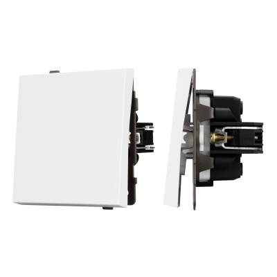 Механизм выключателя одноклавишный перекрёстный Arlight SWT-TENDO-MKX1-SFPL-WH (230V, 10A) 054574