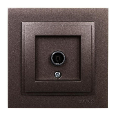 Розетка TV проходная Mono Electric Despina бронза 102-232305-137