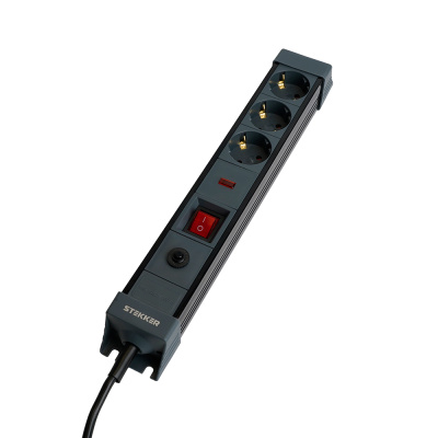 Сетевой фильтр 3-местный с/з Stekker Techno HM22-31-05 50155