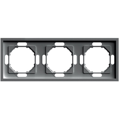 Рамка 3-местная Stekker Эмили PFR00-5003-09 антрацит soft touch 49938