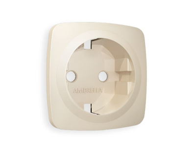 Лицевая панель для розетки с/з Ambrella Volt Omega OP3260