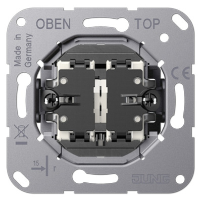 Механизм серии LS1912 двухклавишный, крепление винтами, без монтажных лапок Jung K505EU
