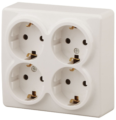 Розетка 2P+E Schuko со шторками Эра 11-2211-02 Б0020710