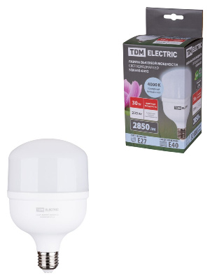 Лампа светодиодная TDM Electric E27 30W 4000K матовая SQ0340-0352