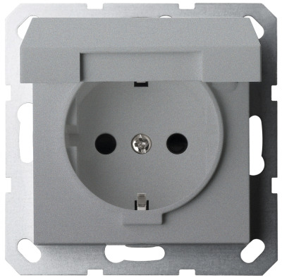 Двойная розетка SHUKO Jasmart с крышкой с защитными шторками (2P+T) 16A 250V G5505S